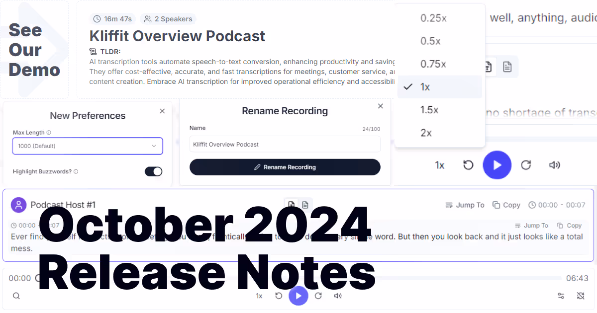 October 2024 Release Notes